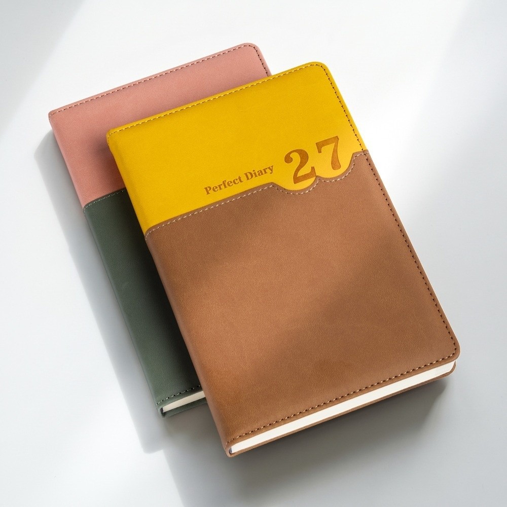 Leather Work Diary Covers - Perencana Kerja Kantor 2027 Buku Catatan