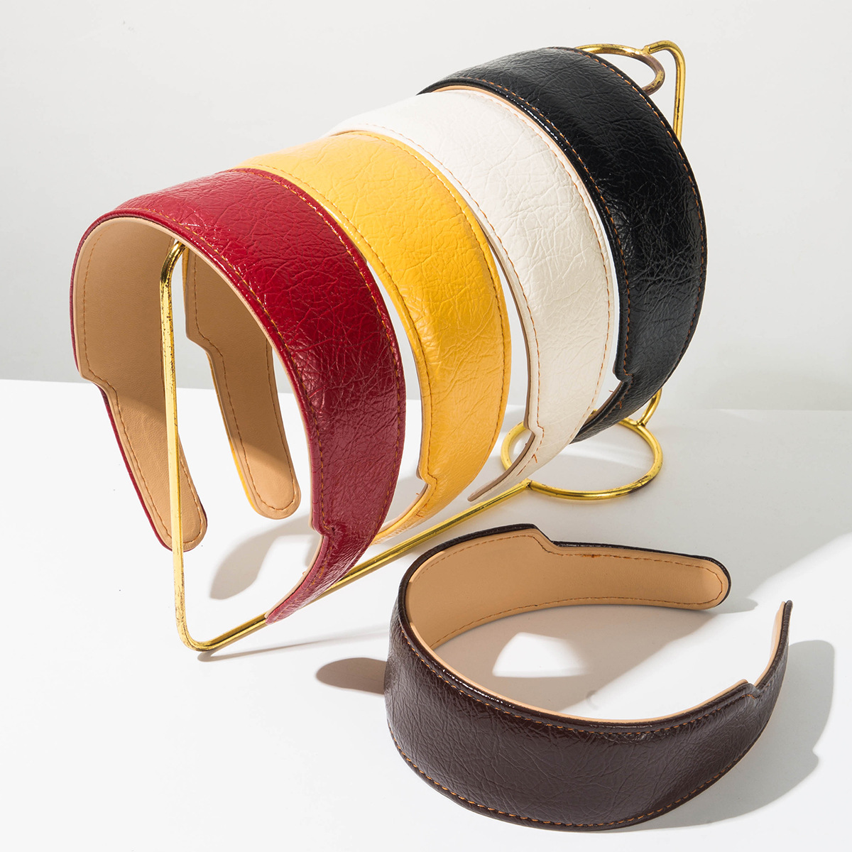 Leatherwork Rings - Ikat Rambut Kulit Gaya Korea Elegan
