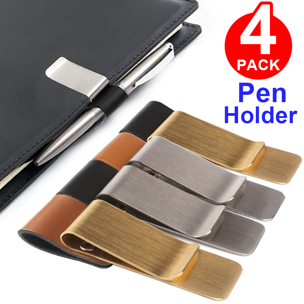 Leather Work Folder - Penjepit Pena Kulit Asli Kuningan Baja