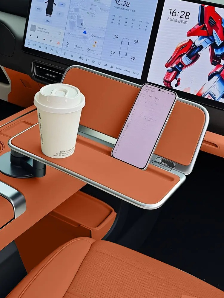 Leatherwork Desk - Meja Kecil Konsol Tengah dengan Tempat