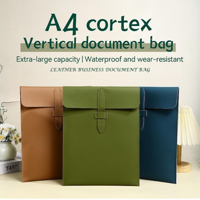 Leather Work Folder - Folder Dokumen Kulit Tebal Anti Gores