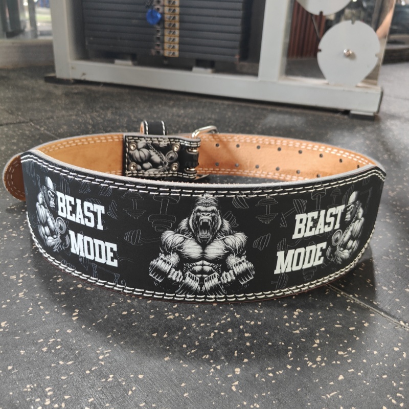 Leather Workout Belt - Sabuk angkat berat badan pria dan
