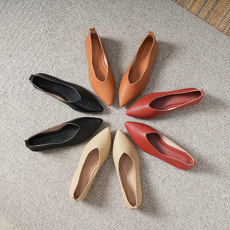 Leather Working - Sepatu Kerja Kulit Lembut Model Kotak