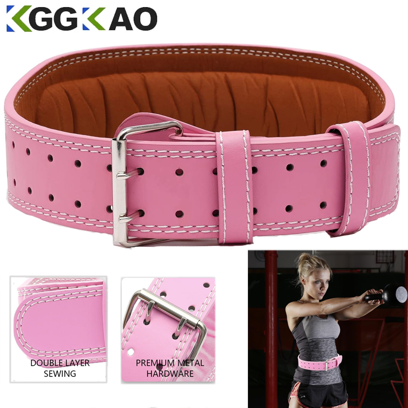 Leather Workout Belt - Sabuk angkat berat kebugaran kulit untuk