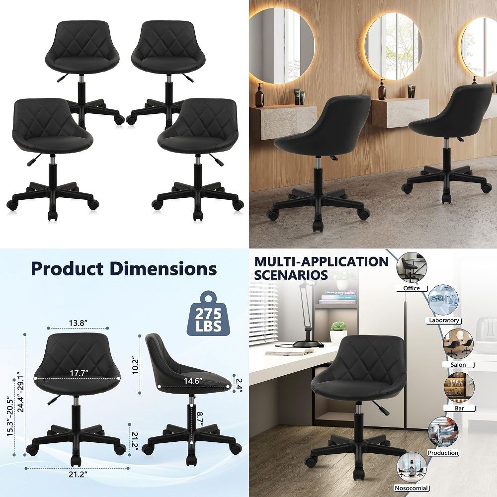 Kursi Putar Rendah Berbahan Ku - Leatherwork Desk ulasan dan harga