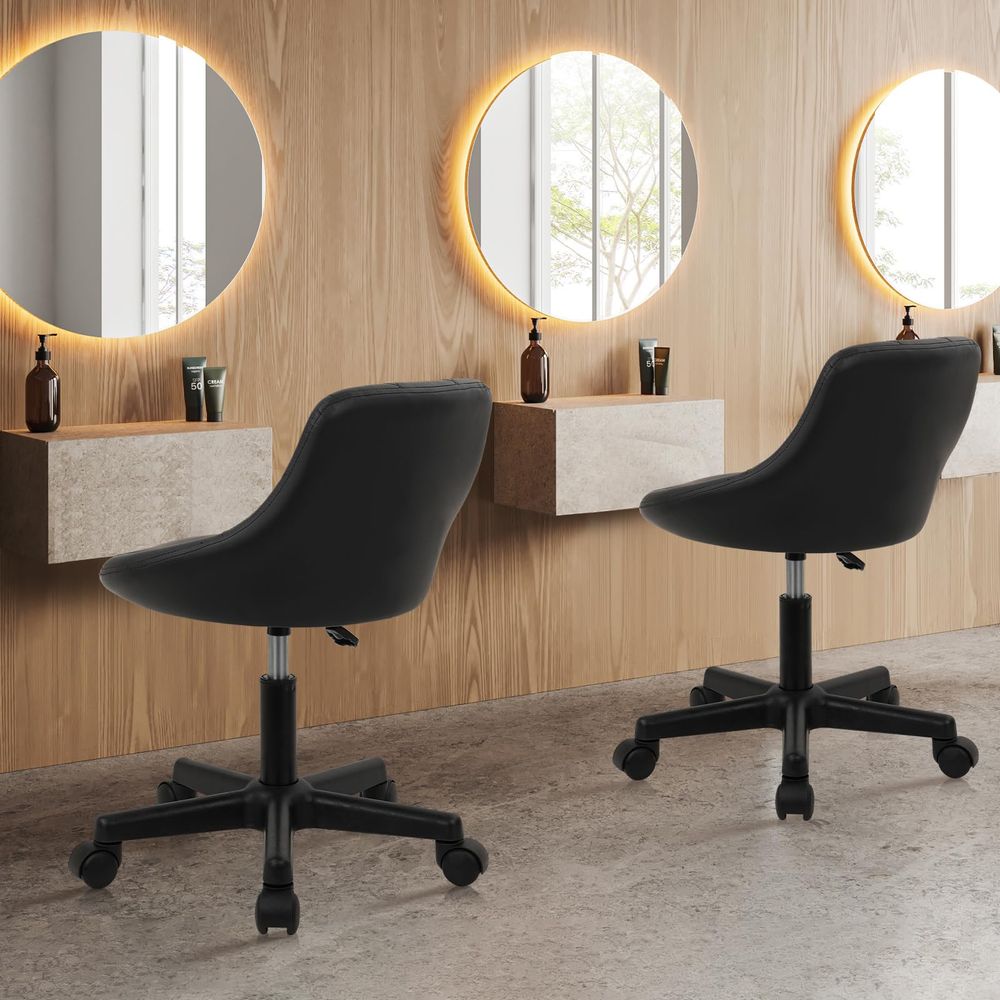 Kursi Putar Rendah Berbahan Ku - Leatherwork Desk ulasan dan harga
