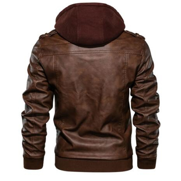 Jaket Pria Berkerudung Jaket P - Leather Work Jacket With Hood ulasan dan harga