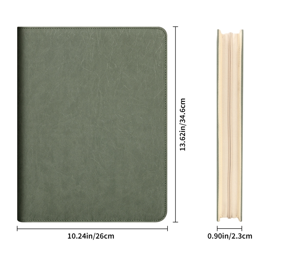 Folder Padfolio Ritsleting A4  - Leather Work Folder ulasan dan harga