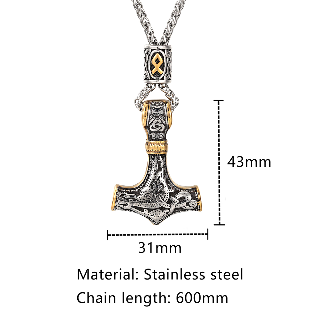 Berlapis emas Norse manik-mani - Leatherwork Hammer ulasan dan harga