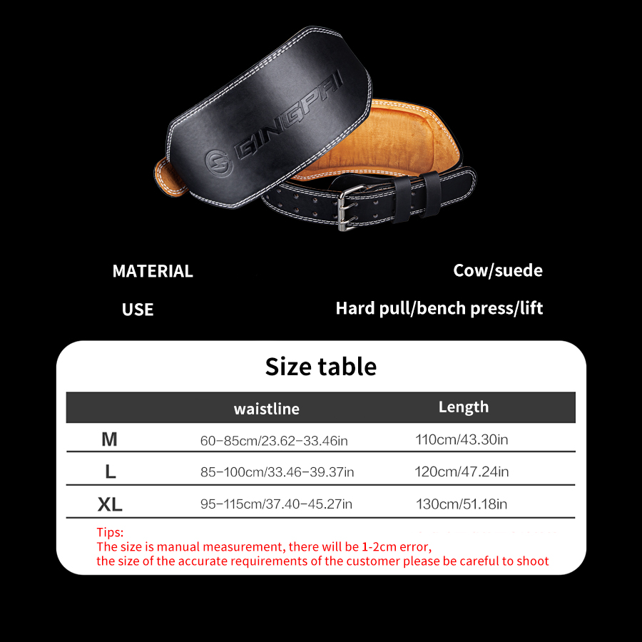 Sabuk angkat berat lebar 15cm  - Leather Workout Belt ulasan dan harga