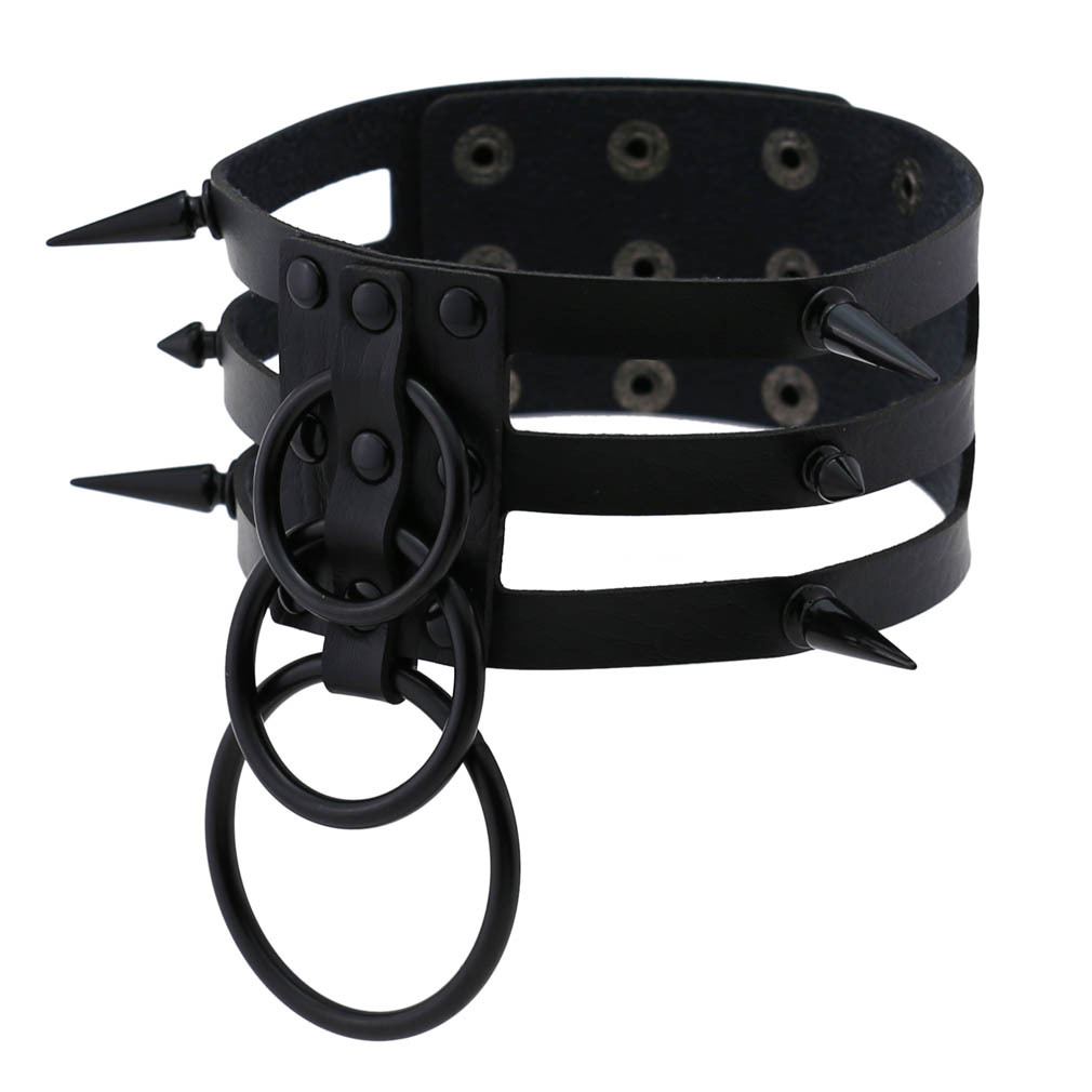 Kalung Choker Perbudakan Kulit - Leatherwork Rings ulasan dan harga