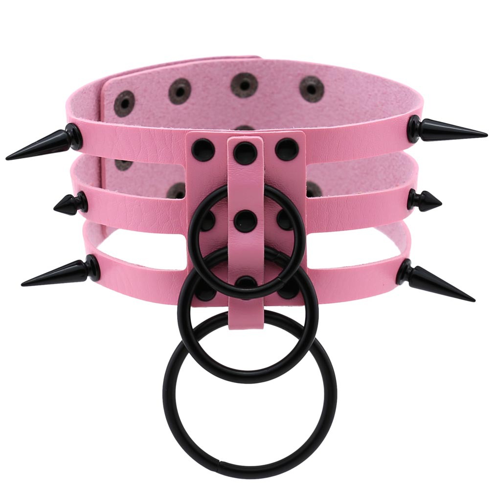 Kalung Choker Perbudakan Kulit - Leatherwork Rings ulasan dan harga