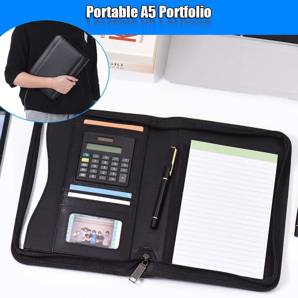 A5 portofolio bisnis Padfolio  - Leather Work Folder ulasan dan harga