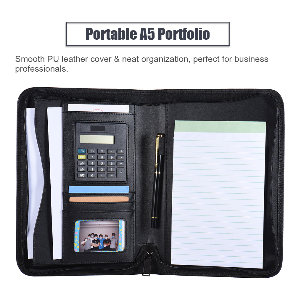 A5 portofolio bisnis Padfolio  - Leather Work Folder ulasan dan harga