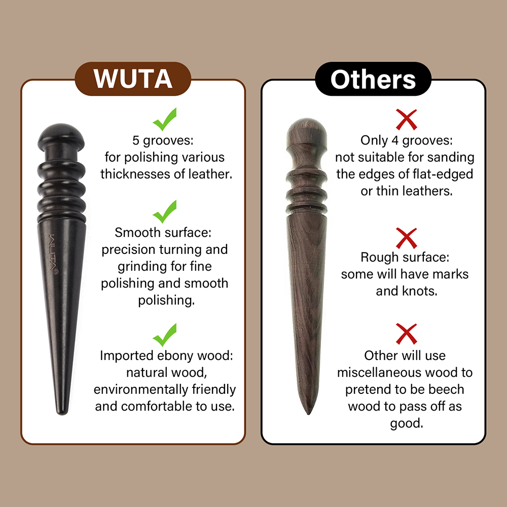 WUTA 1PC Pro Leather Edge Burn - Leatherwork Hammer ulasan dan harga