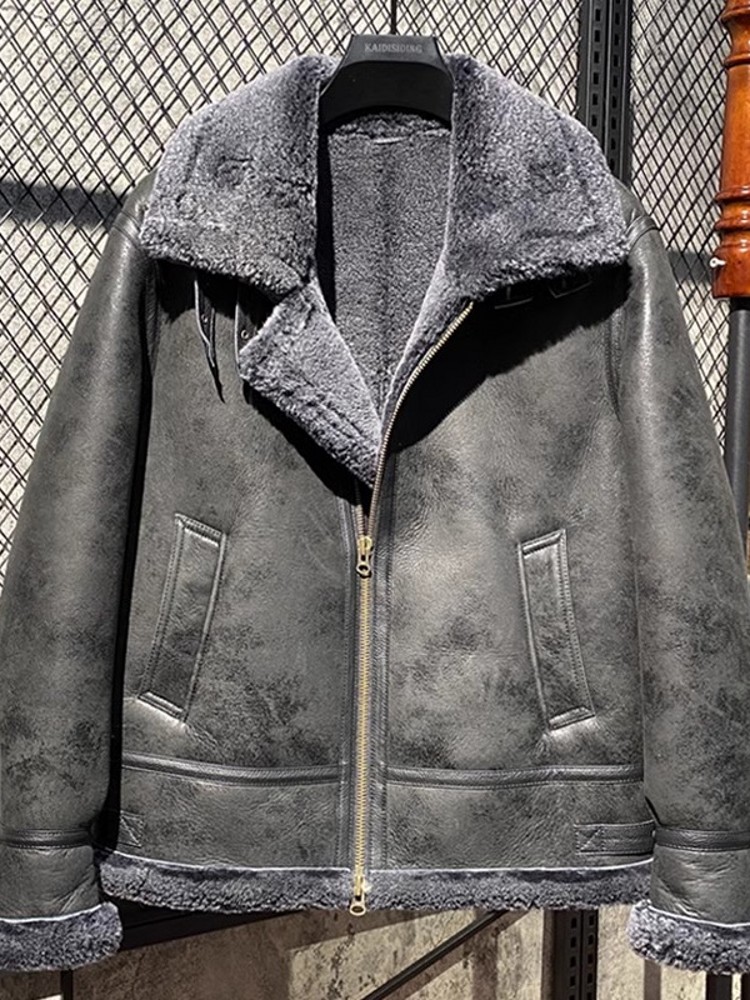 Jaket Kulit Asli Pria Musim Di - Leather Work Jacket With Hood ulasan dan harga