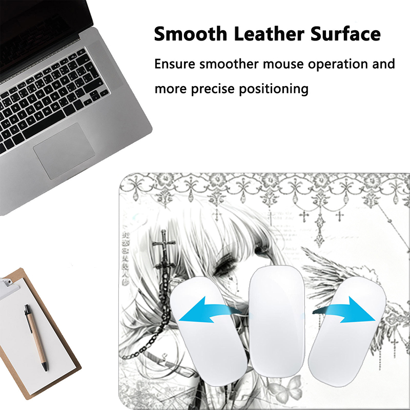 Alas Mouse Kulit Hitam Putih E - Leatherwork Desk ulasan dan harga