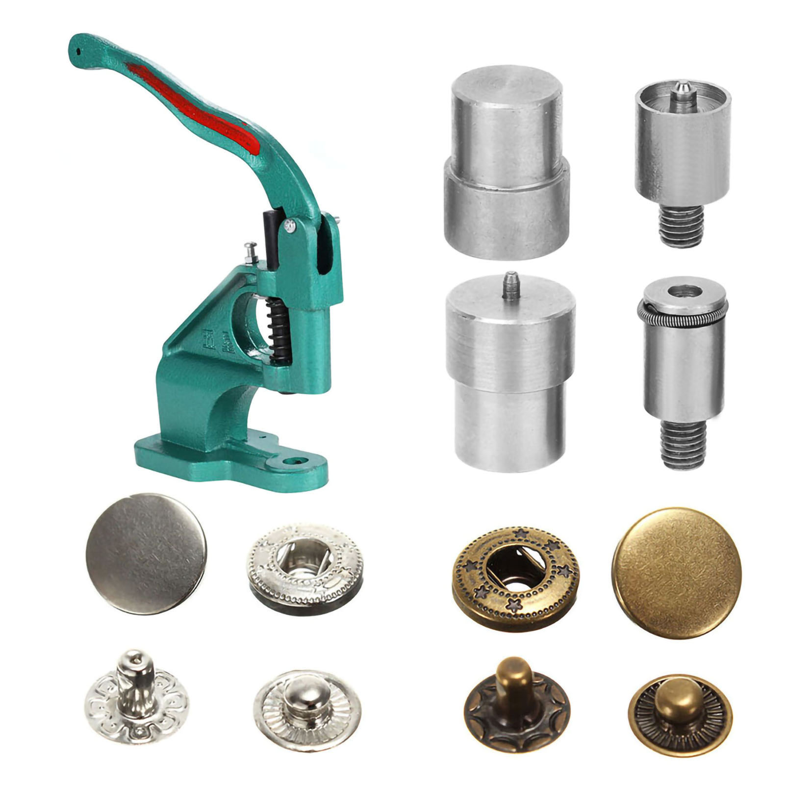 4Pcs Cetakan Kancing Tekan Sta - Leatherwork Hand Press ulasan dan harga